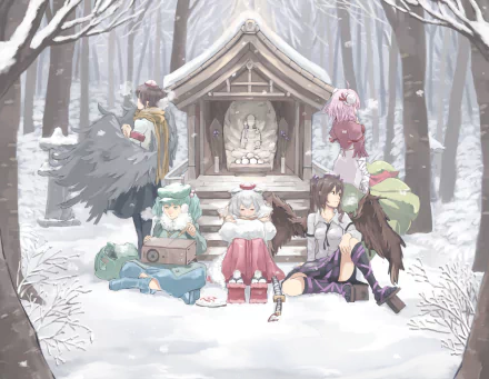 Aya Shameimaru Nitori Kawashiro Momiji Inubashiri Kasen Ibaraki Hatate Himekaidou Anime Touhou HD Desktop Wallpaper | Background Image