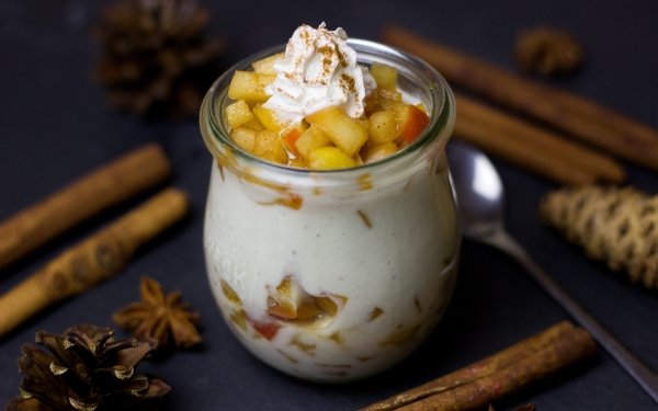 Food Yogurt Dessert Cinnamon HD Wallpaper | Background Image
