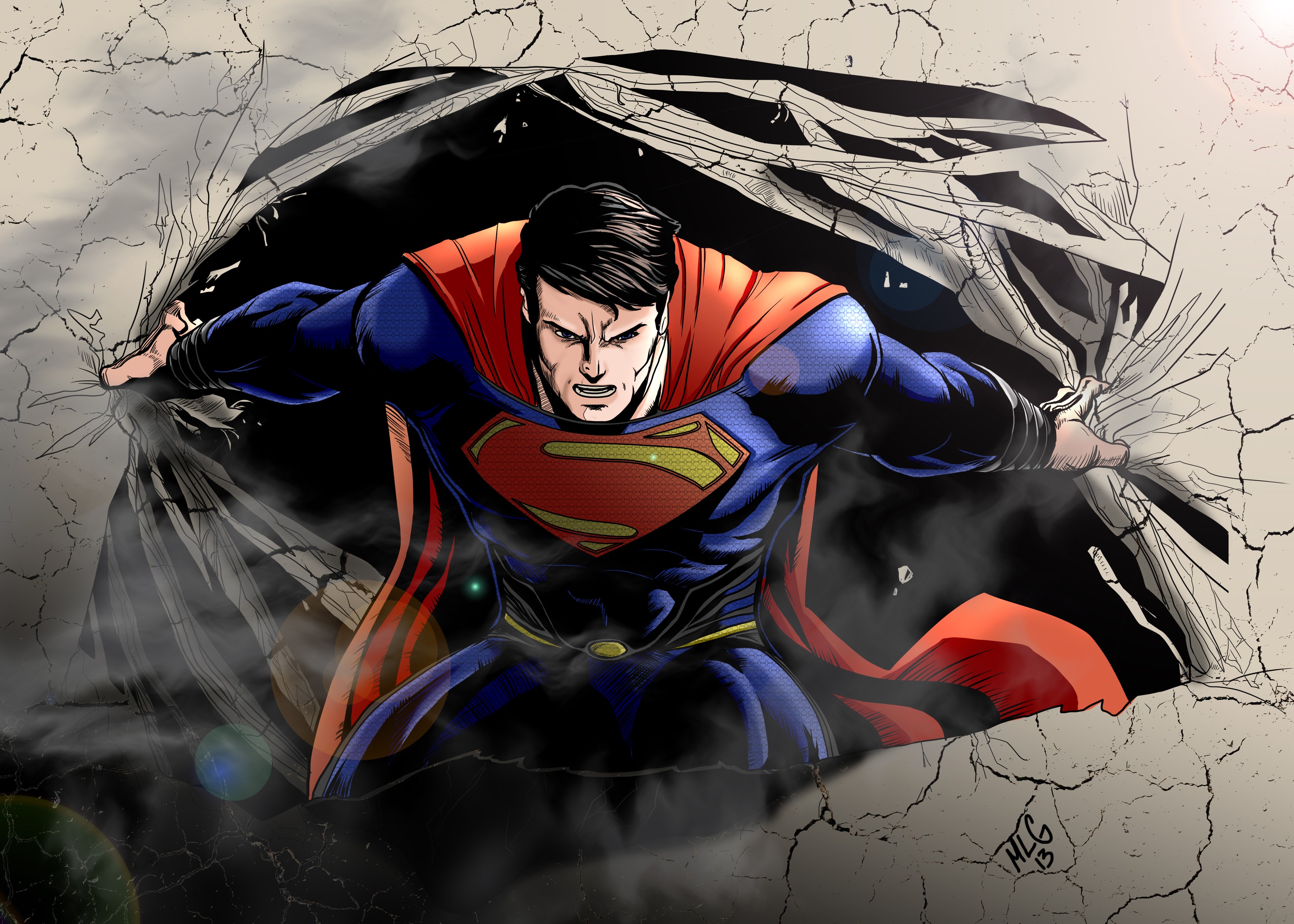 SUPERMAN Art, Man of Steel, DC Artwork