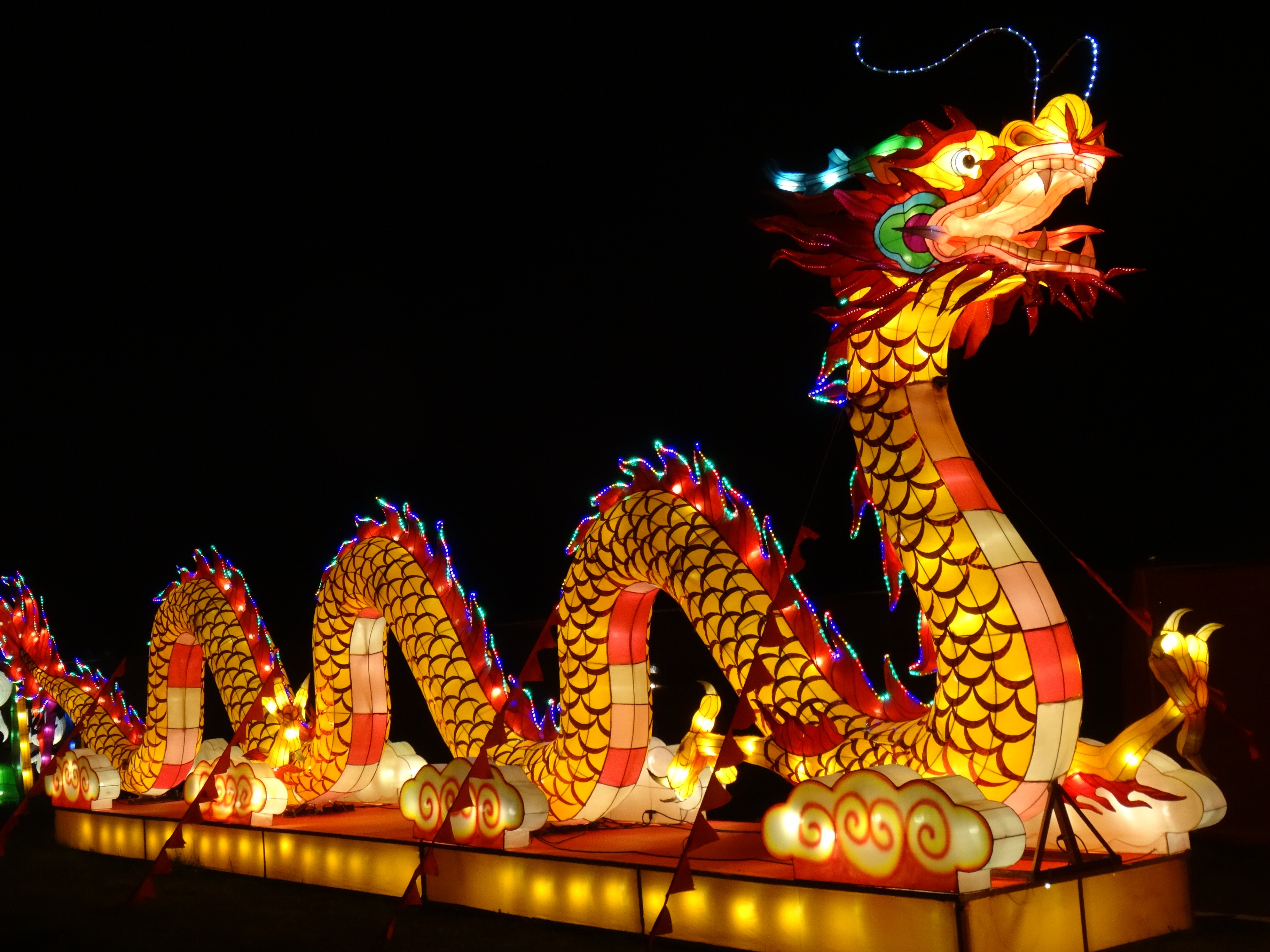Chinese Festival Of Lights,chinese dragon float, Victoria Australia