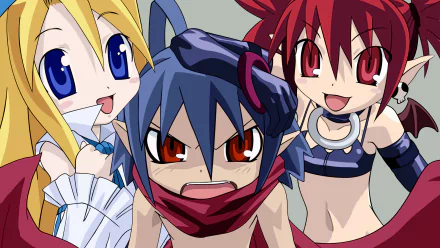 Flonne (Disgaea) Etna (Disgaea) Laharl (Disgaea) Anime Disgaea HD Desktop Wallpaper | Background Image