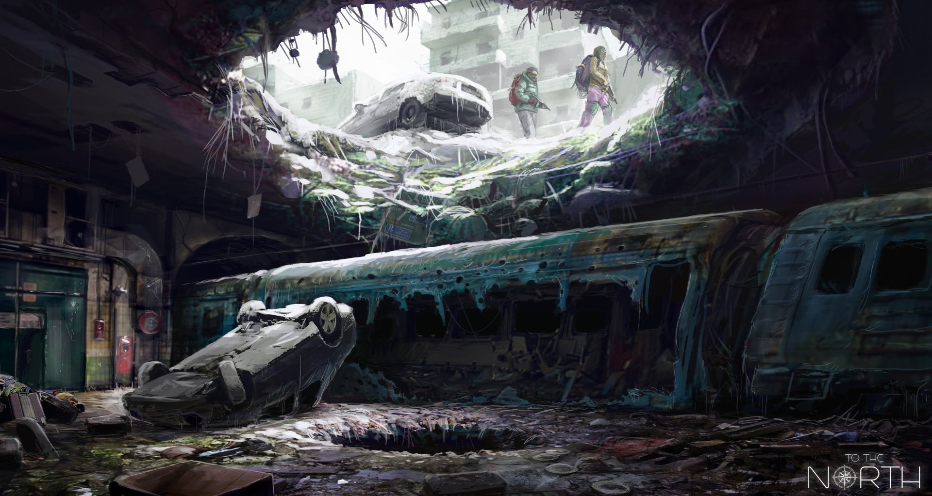 Underground Wreck: Post-Apocalyptic Sci-Fi 4K Ultra HD Wallpaper By ...