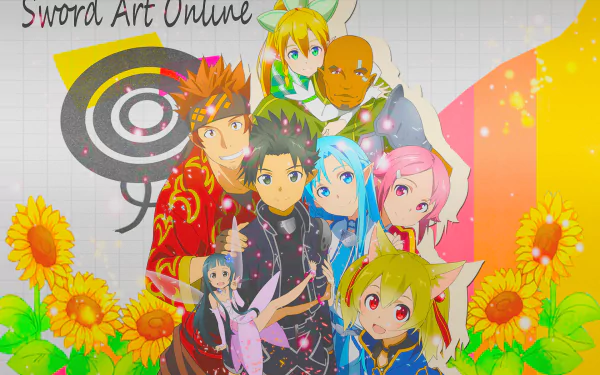 Klein (Sword Art Online) Ryoutarou Tsuboi Andrew Gilbert Mills Leafa (Sword Art Online) Suguha Kirigaya Rika Shinozaki Lisbeth (Sword Art Online) Silica (Sword Art Online) Keiko Ayano Yui (Sword Art Online) Asuna Yuuki Kirito (Sword Art Online) Sword Art Online Kazuto Kirigaya Anime Sword Art Online II Kirito And Asuna HD Desktop Wallpaper | Background Image