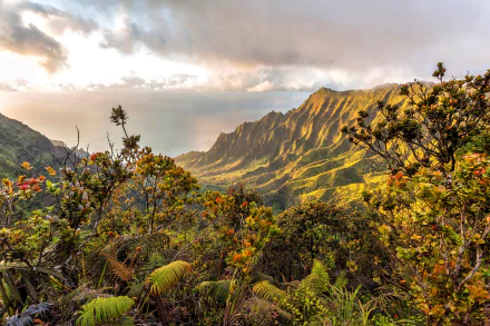 mountain horizon Hawaii nature landscape HD Desktop Wallpaper | Background Image