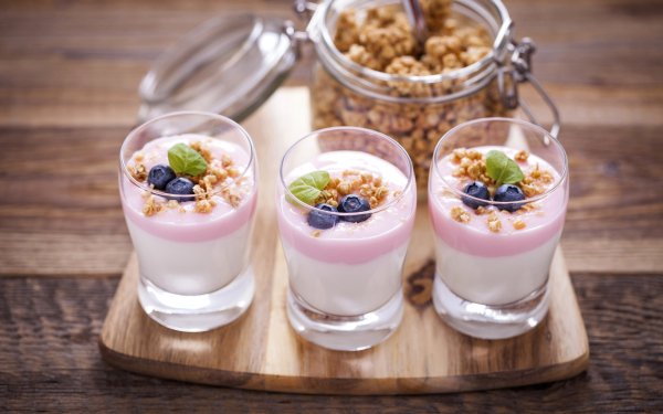 Food Yogurt Blueberry Glass Muesli HD Wallpaper | Background Image