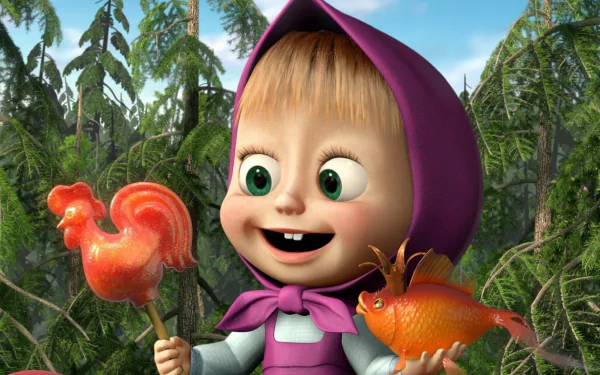 TV Show Masha and the Bear HD Desktop Wallpaper | Background Image