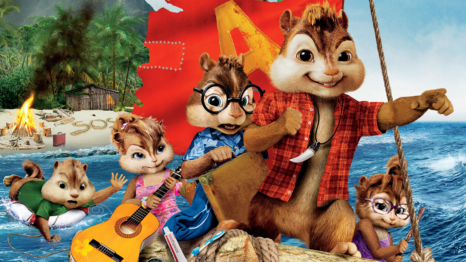Movie Alvin and the Chipmunks: Chipwrecked HD Wallpaper | Background Image