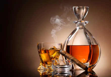 drink glass cigar alcohol photography still life HD Desktop Wallpaper | Background Image