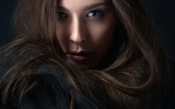 Women Face Model Brunette Blue Eyes HD Wallpaper | Background Image