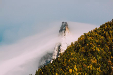 peak nature fog HD Desktop Wallpaper | Background Image