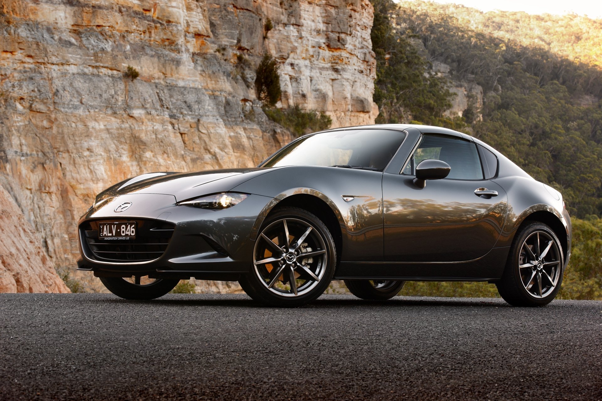 Download Car Black Car Mazda Vehicle Mazda MX-5 4k Ultra HD Wallpaper