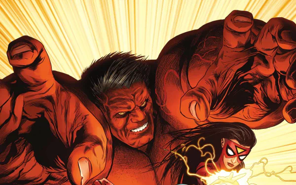 Spider-Woman Red Hulk Comic Avengers HD Desktop Wallpaper | Background Image