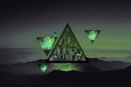 artistic polyscape HD Desktop Wallpaper | Background Image