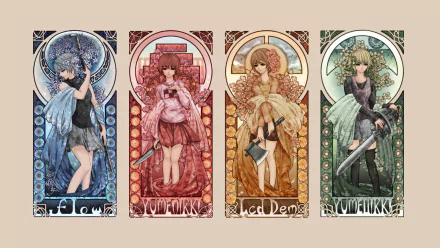 Chie (Yume Nikki) Sabitsuki (Yume Nikki) Urotsuki (Yume Nikki) Madotsuki (Yume Nikki) Yume Nikki video game crossover HD Desktop Wallpaper | Background Image