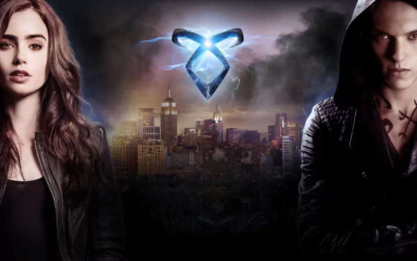Lily Collins Jamie Campbell Bower movie The Mortal Instruments: City of Bones HD Desktop Wallpaper | Background Image