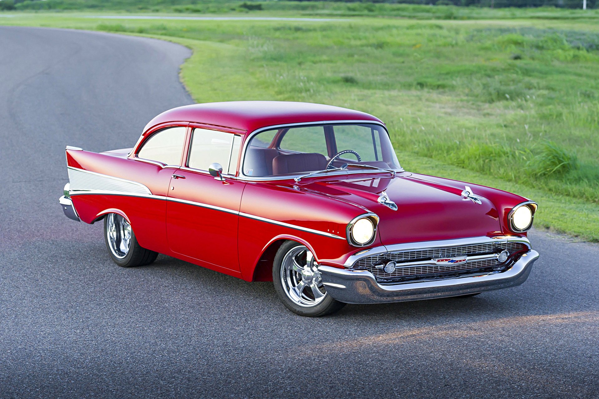 Download Hot Rod Chevrolet 210 Two Door Sedan Vehicle Chevrolet 210 HD Wallpaper