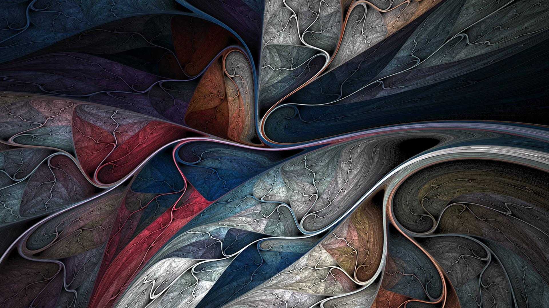 Psychedelic, trippy fractal artwork with vivid colors and abstract patterns, creating a mesmerizing HD desktop wallpaper and background.