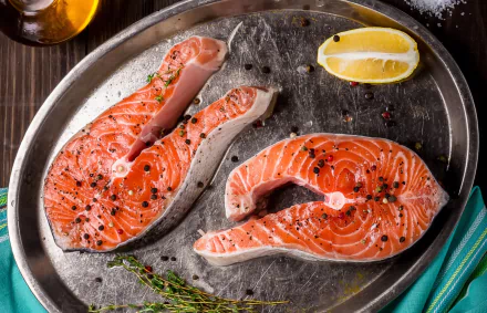 seafood salmon food fish HD Desktop Wallpaper | Background Image