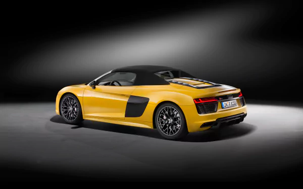 yellow car car Audi Audi R8 Spyder vehicle Audi R8 HD Desktop Wallpaper | Background Image