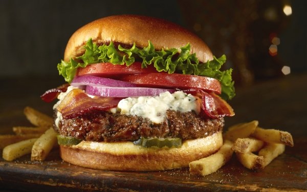 Food Burger French Fries HD Wallpaper | Background Image