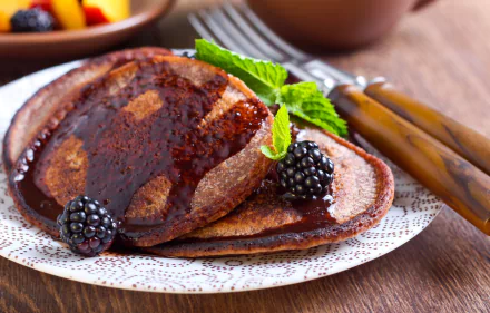 blackberry breakfast food pancake HD Desktop Wallpaper | Background Image