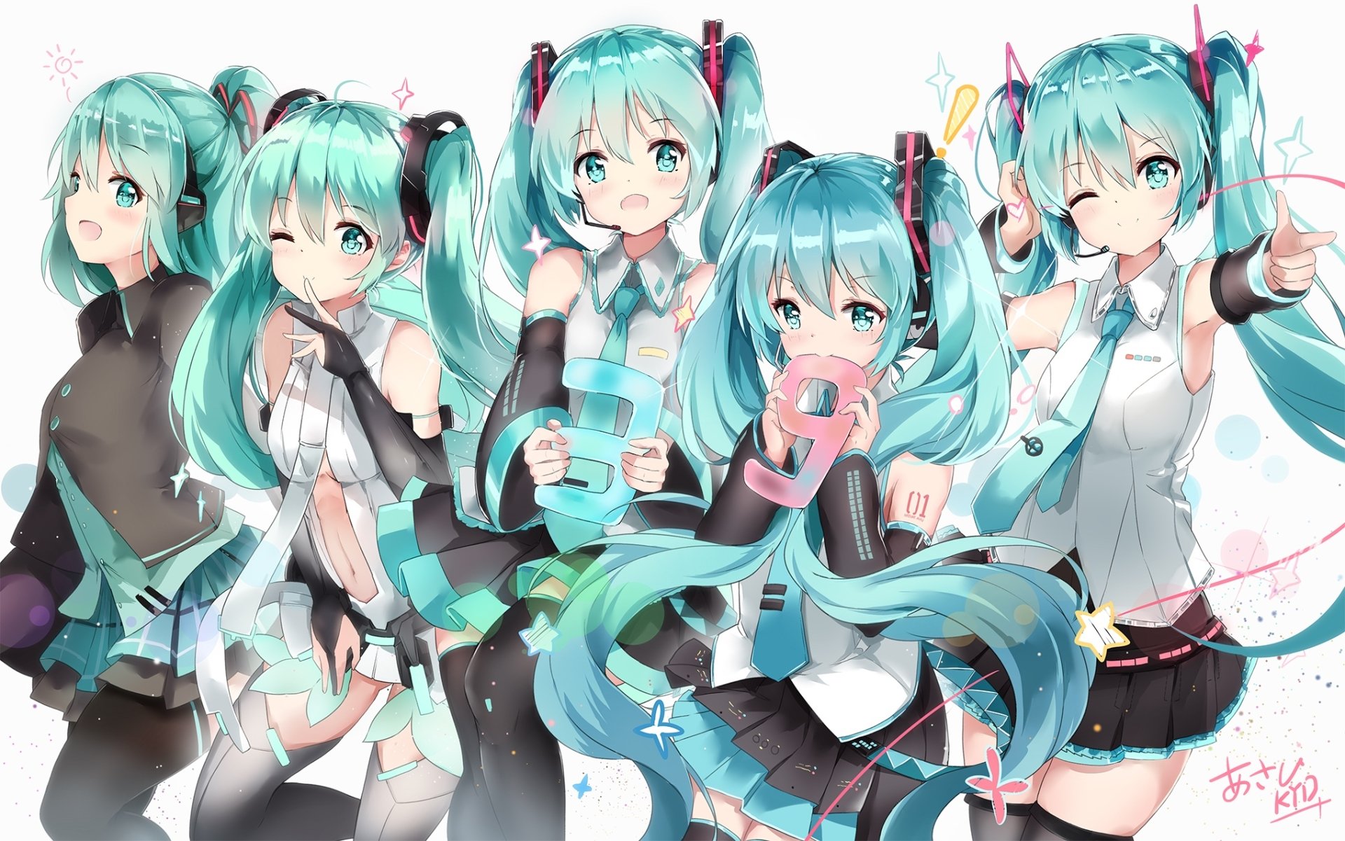 Download Hatsune Miku Anime Vocaloid HD Wallpaper by あさひ