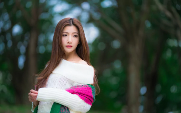 depth of field brunette model woman asian HD Desktop Wallpaper | Background Image