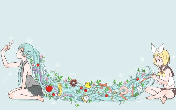 Anime Vocaloid Hatsune Miku Rin Kagamine HD Wallpaper | Background Image