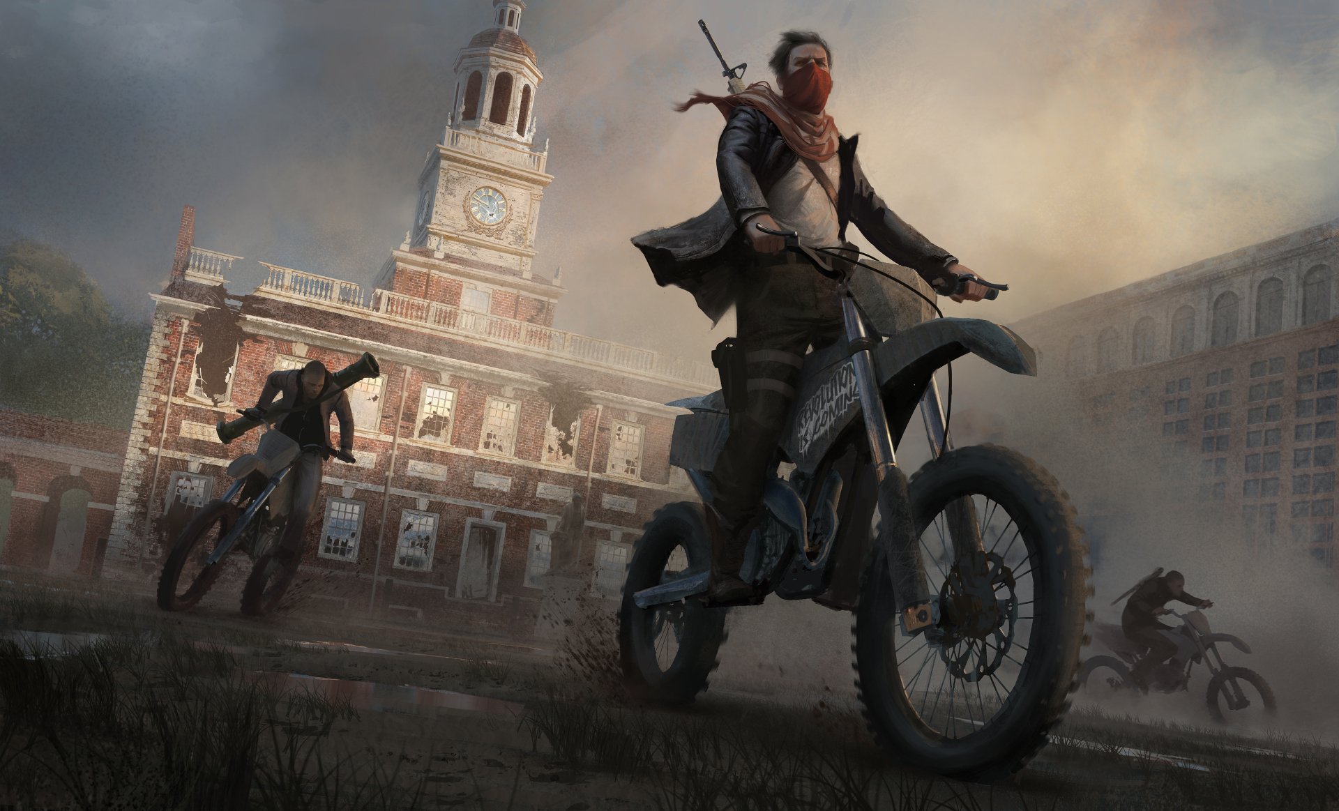 Download Building Motorcycle Video Game Homefront: The Revolution 4k Ultra HD Wallpaper