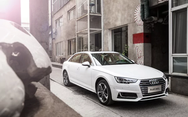 car white car Audi vehicle Audi A4 HD Desktop Wallpaper | Background Image