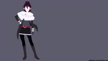 Hana Kirisaki from Nisekoi in a winter outfit against a minimalist gray backdrop — HD anime PC desktop wallpaper/background.