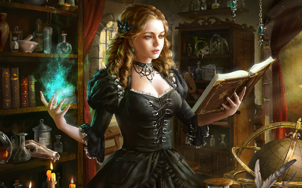 Video Game Legend Of The Cryptids Fantasy Sorceress Magic HD Wallpaper | Background Image