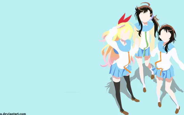 Haru Onodera Kosaki Onodera Chitoge Kirisaki Anime Nisekoi HD Desktop Wallpaper | Background Image