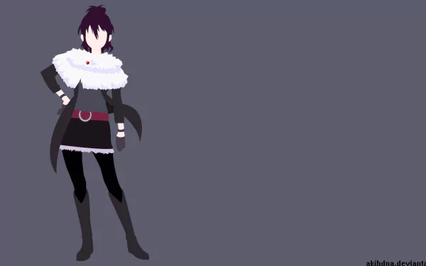 Hana Kirisaki from Nisekoi in a winter outfit against a minimalist gray backdrop — HD anime PC desktop wallpaper/background.