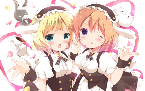 Cocoa Hoto Sharo Kirima Anime Is the Order a Rabbit HD Desktop Wallpaper | Background Image