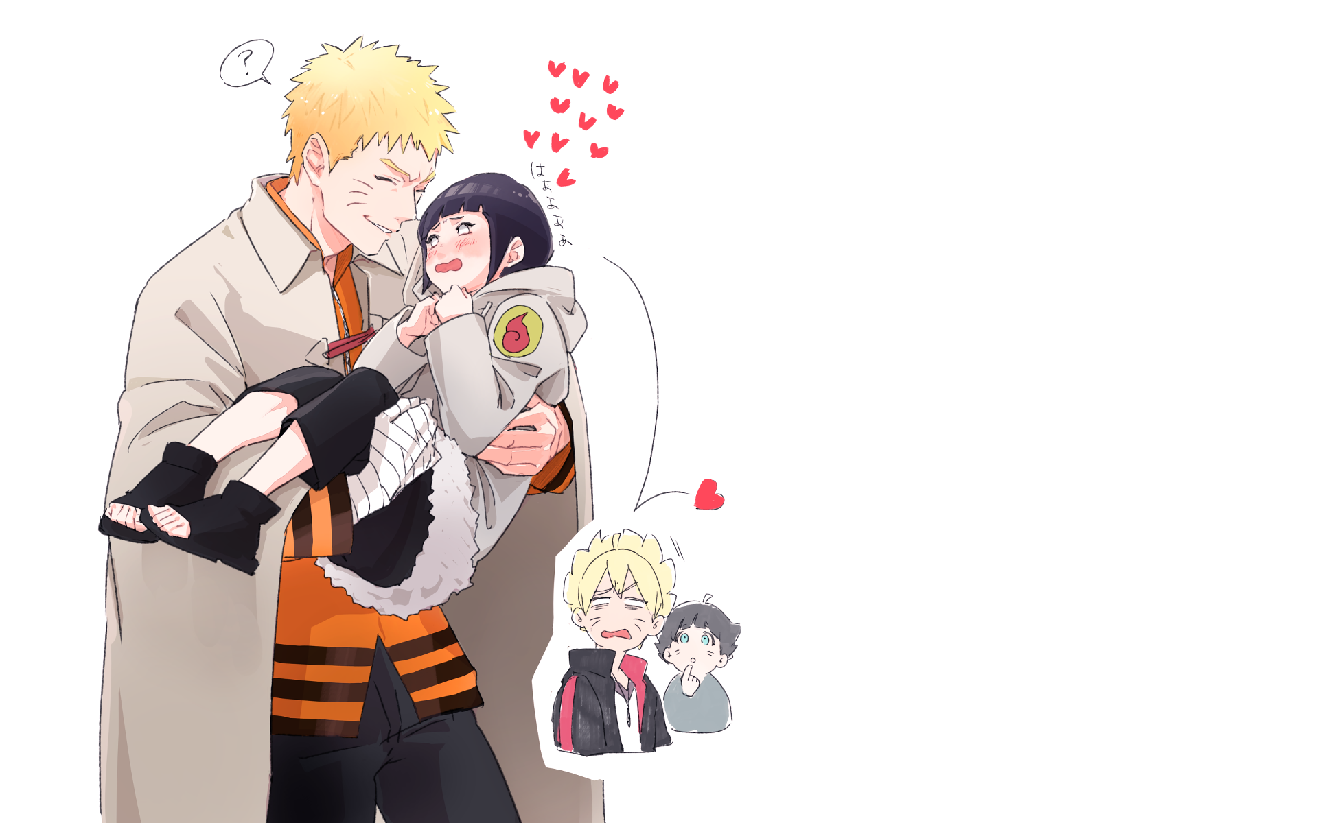 Himawari, Hinata, Naruto and Boruto Anime Boruto Naru Playmat Mat