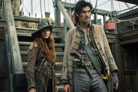 Anne Bonny (Black Sails) Clara Paget Jack Rackham (Black Sails) Toby Schmitz TV Show Black Sails HD Desktop Wallpaper | Background Image