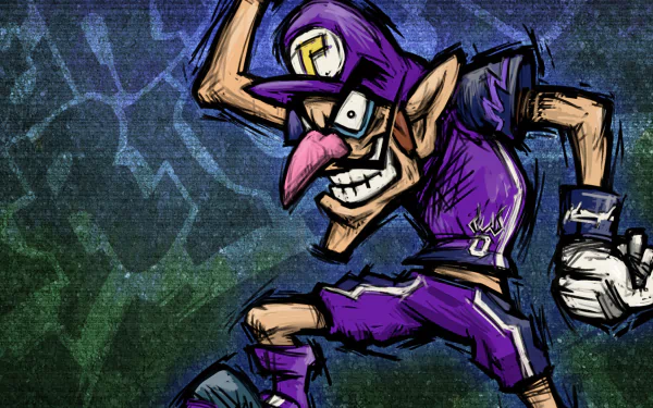 Waluigi video game super mario strikers HD Desktop Wallpaper | Background Image
