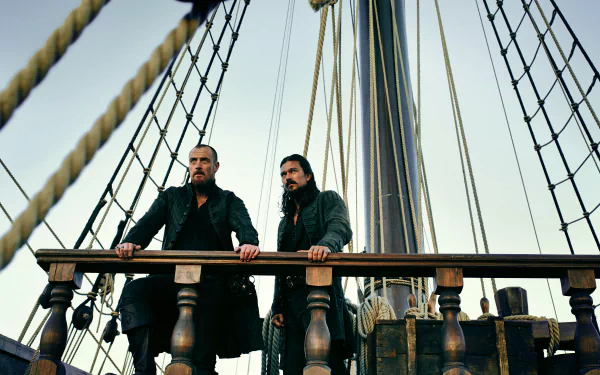 John Silver (Black Sails) Luke Arnold Captain Flint (Black Sails) Toby Stephens TV Show Black Sails HD Desktop Wallpaper | Background Image