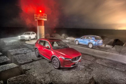 white car SUV car Mazda vehicle Mazda CX-5 HD Desktop Wallpaper | Background Image