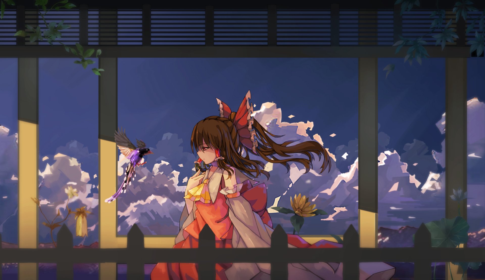 Download Reimu Hakurei Anime Touhou HD Wallpaper