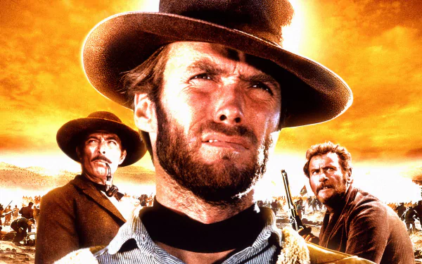 Lee Van Cleef Eli Wallach Clint Eastwood movie The Good the Bad and the Ugly HD Desktop Wallpaper | Background Image