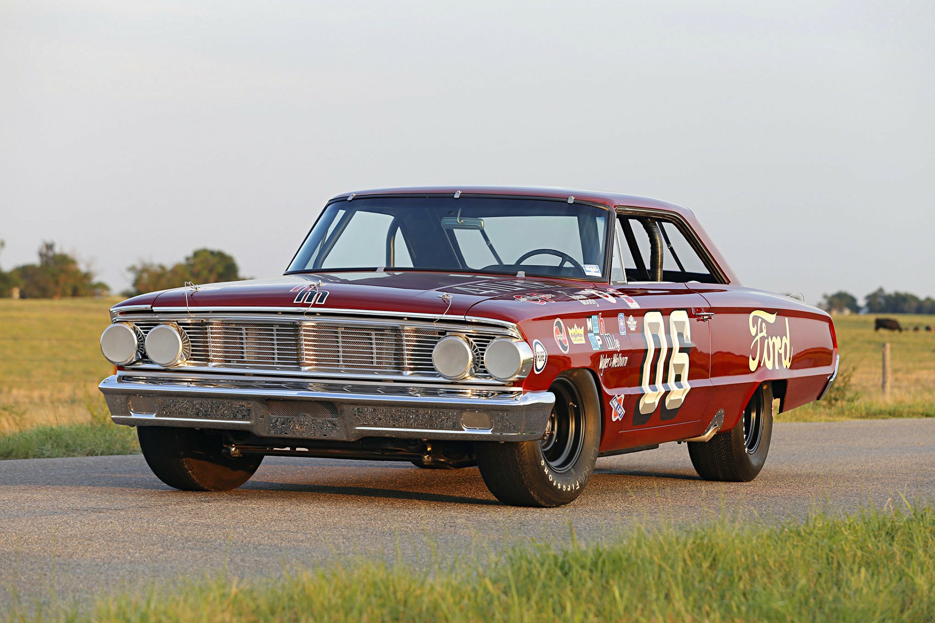 Download NASCAR Ford Galaxie 500 Club Victoria Vehicle Ford Galaxie 500 HD Wallpaper
