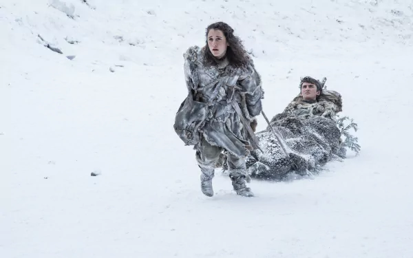 Isaac Hempstead-Wright Bran Stark Meera Reed Ellie Kendrick TV Show Game Of Thrones HD Desktop Wallpaper | Background Image