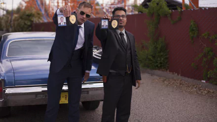 Alexander Skarsgård Michael Peña movie War on Everyone HD Desktop Wallpaper | Background Image