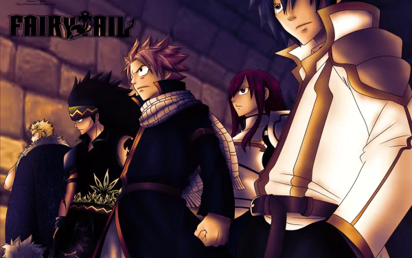 Gray Fullbuster Erza Scarlet Natsu Dragneel Gajeel Redfox Laxus Dreyar Anime Fairy Tail HD Desktop Wallpaper | Background Image