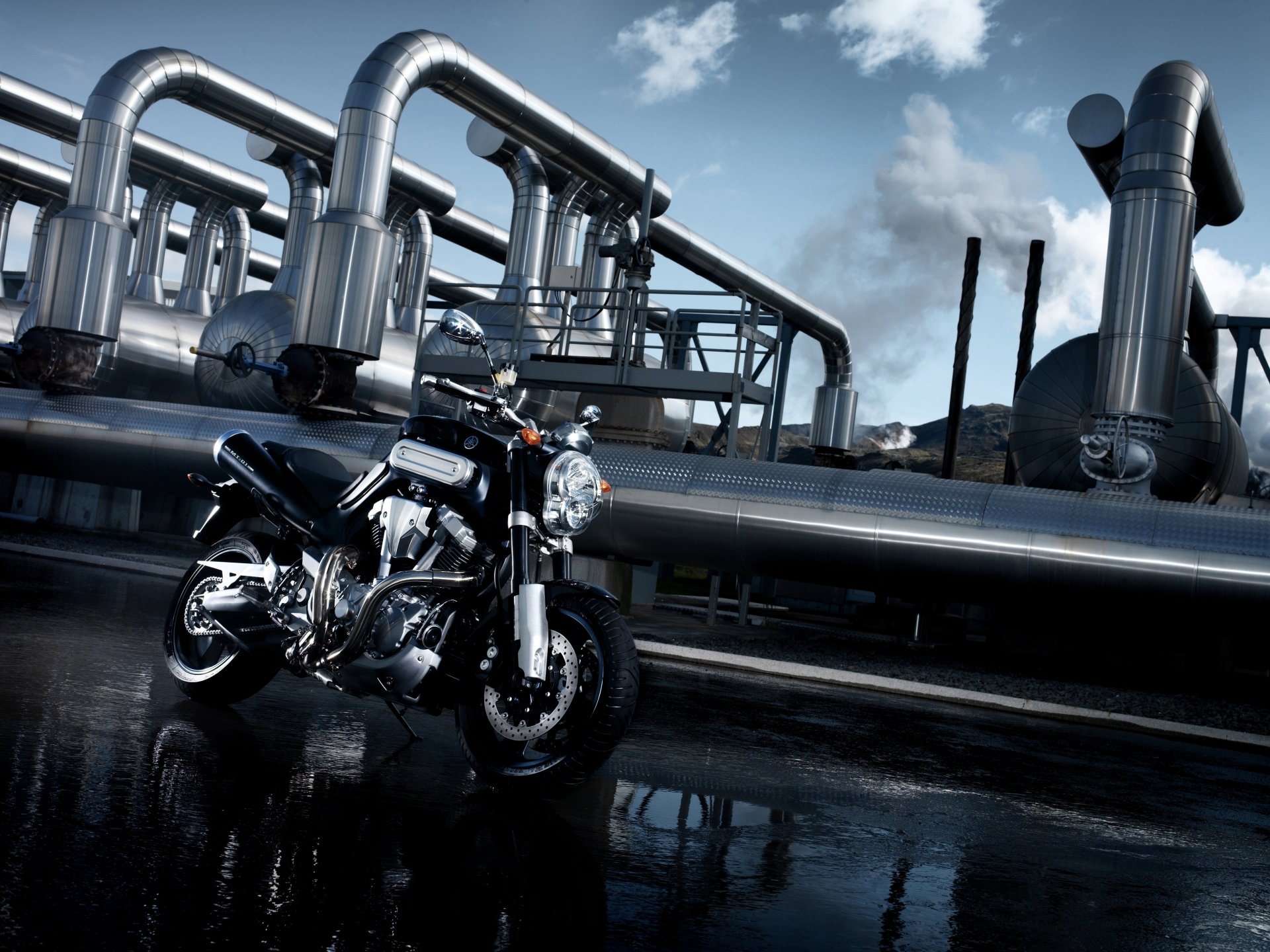 Download Motorcycle Yamaha Vehicle YAMAHA MT-01 4k Ultra HD Wallpaper