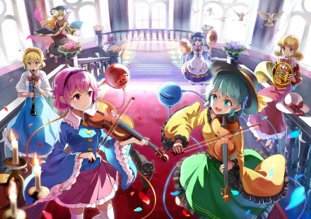 Satori Komeiji Koishi Komeiji Rin Kaenbyou Elly (Touhou) Junko (Touhou) Tenshi Hinanawi Alice Margatroid Anime Touhou HD Desktop Wallpaper | Background Image