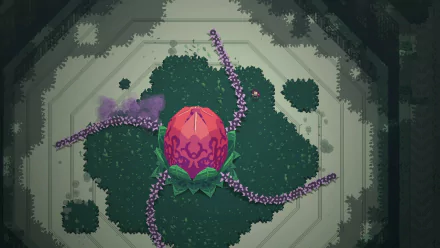 HD Titan Souls desktop wallpaper featuring a stylized boss creature with tentacles in a pixelated landscape.