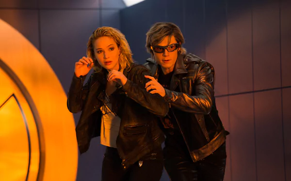 Peter Maximoff Raven Darkhölme Mystique (Marvel Comics) Evan Peters Quicksilver (Marvel Comics) Jennifer Lawrence movie X-Men: Apocalypse HD Desktop Wallpaper | Background Image